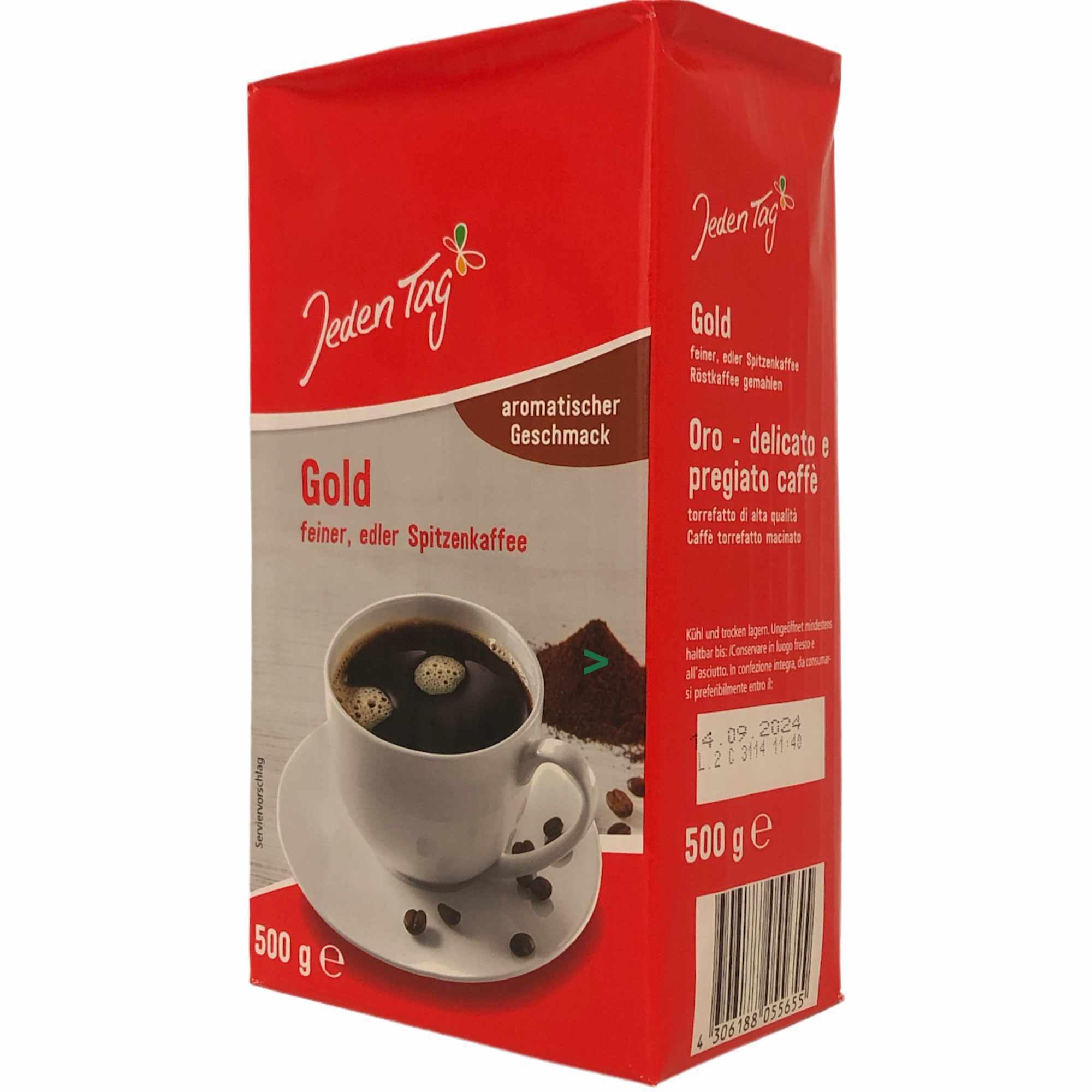usy Bundle für Jeden Tag Kaffee Gold edler Spitzenkaffee gemahlen aromatischer Geschmack 6er Pack (6x500g Packung) + usy Block