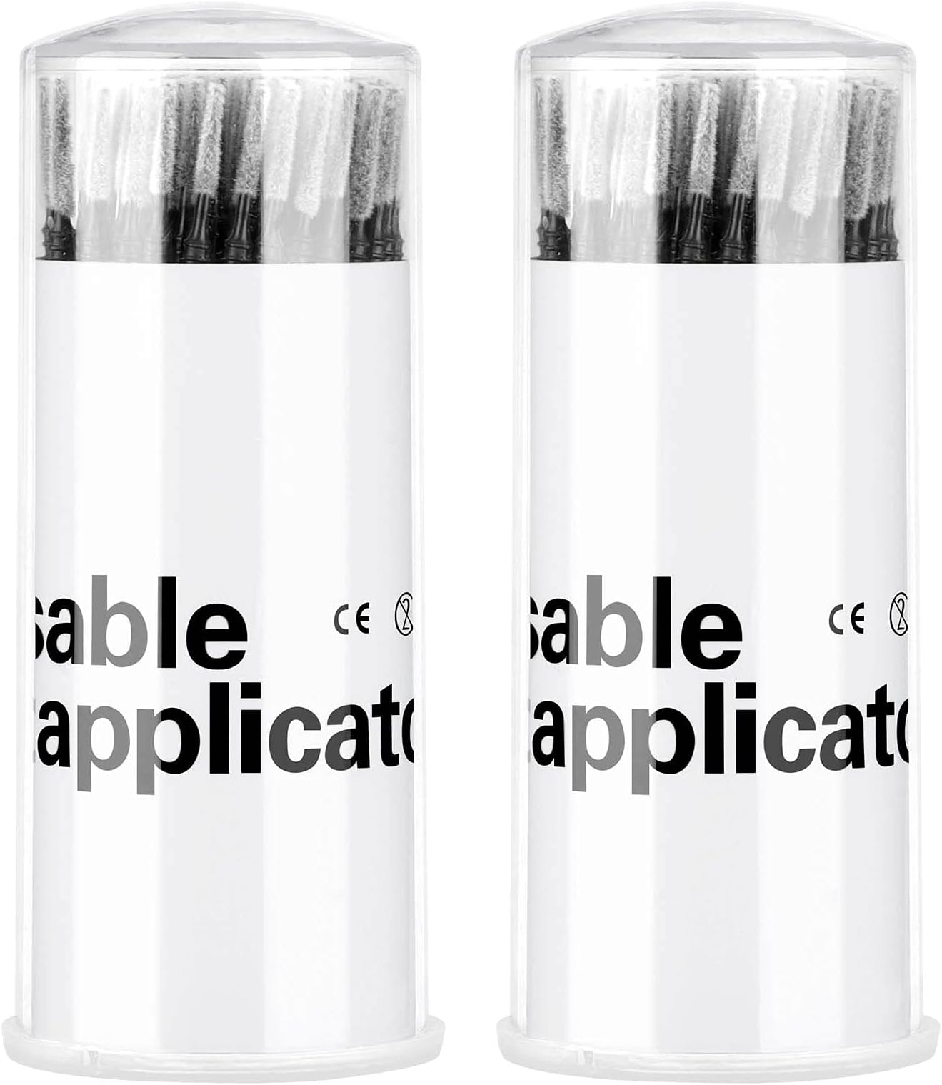 Dming 200pcs black Eyelash cotton swabs Remove Grafted Eyelash Glue Dedicated Bottled Mini micro applicators Makeup brush