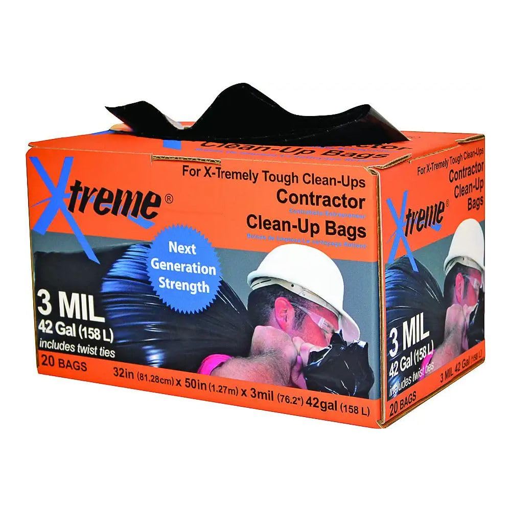 Amazon.com: TEX-TRUDE INV-50-20CB-I 3 Mil Contractor Bag, 42