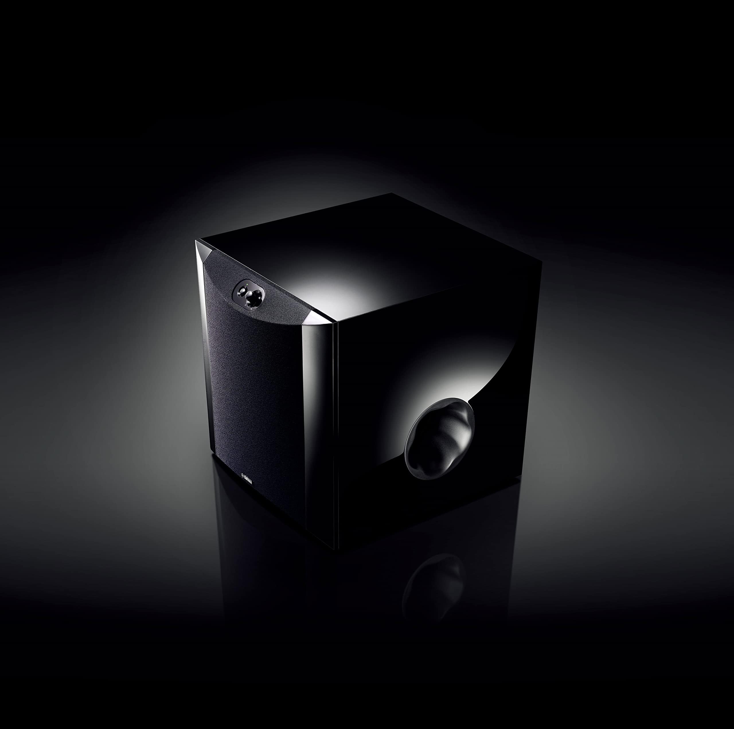Yamaha NS-SW300 Front Firing-Subwoofer mit patentiertem Twisted Flare Port Bassreflexrohr klavierlack schwarz