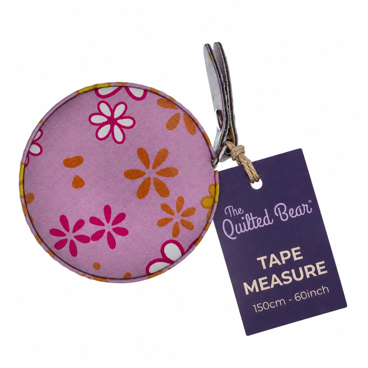 The Quilted Bear Retractable Fabric Tape Measure 150cm/60", Flowers