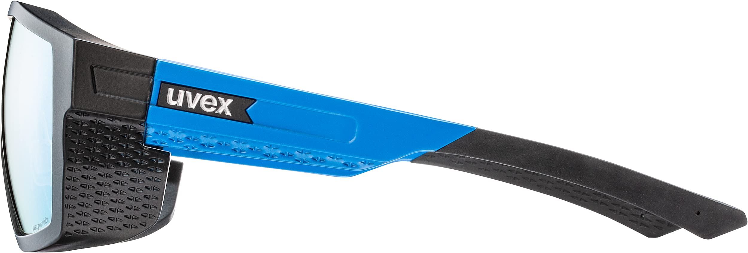 uvex mtn style P, gafas deportivas unisex, polarizadas, comodidad sin presión y sujeción perfecta, black blue matt/blue, one size