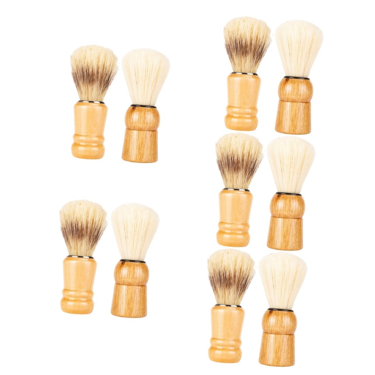 FRCOLOR 10stücke Herren Rasierpinsel Aus Holz Hochwertige Bartbürste Für Rasur Für Zuhause Und Reisen Pflegezubehör Für Männer Rasierschaum-accessoire