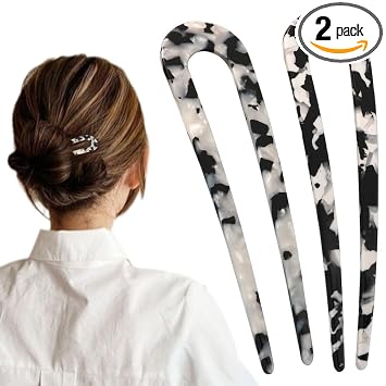 French Hair Pin, 2024 New U-Shaped Hair Pins for French Twist Hair, French Twist Hair Pins/Hair Fork for Hair Buns Chignons, French Pins Hair Clips Hair Style Accessories for Women D