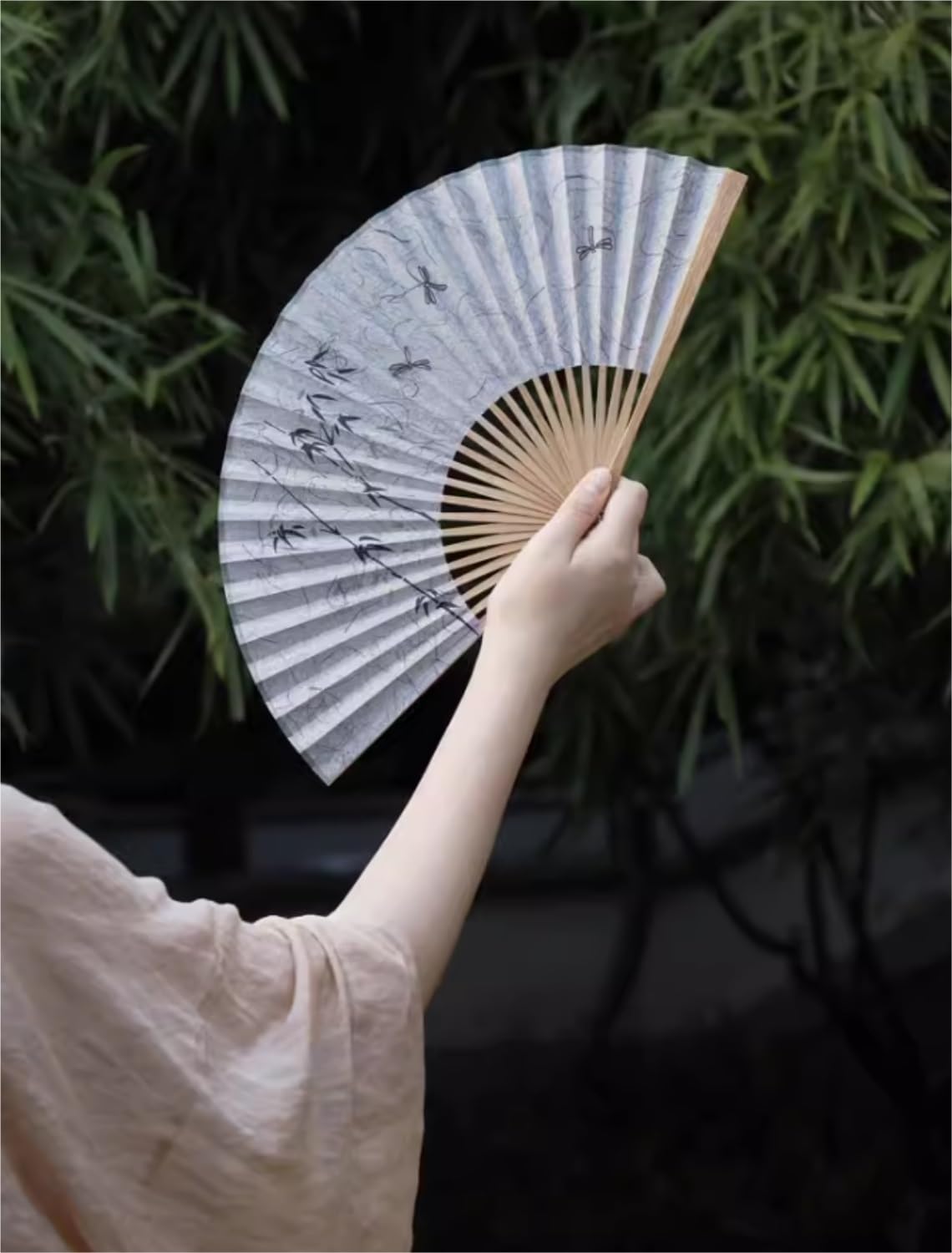 Abanico Plegable Chinese Abanico Japonés Abanico 1 Uds. Abanico Chino Vintage para Mujer Y Hombre, Ventilador Plegable Japonés Elegante Y Encantador, Amplia Gama De Usos Abanico de Mano(Blue)