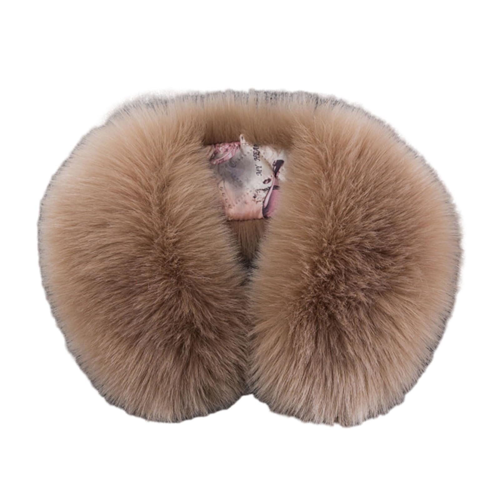 matumou Fake Collar Thickened Soft Fluffy Faux Fur Color Cold-resistant Windproof Unisex Winter Neck Warmer Scarf Women Men Neck Wrap