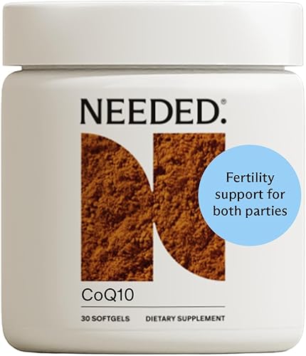 Needed. Suplemento de CoQ10 de 200 mg - Ubiquinol de 200 mg para mujeres y hombres  Suplemento de salud preconcepcional de coenzima Q10, sin OGM,