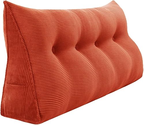 BNCKTRD Almohada de lectura triangular XXL con cabecera de cuña, almohada extra grande de apoyo de espalda para sentarse en la cama, sofá cama,
