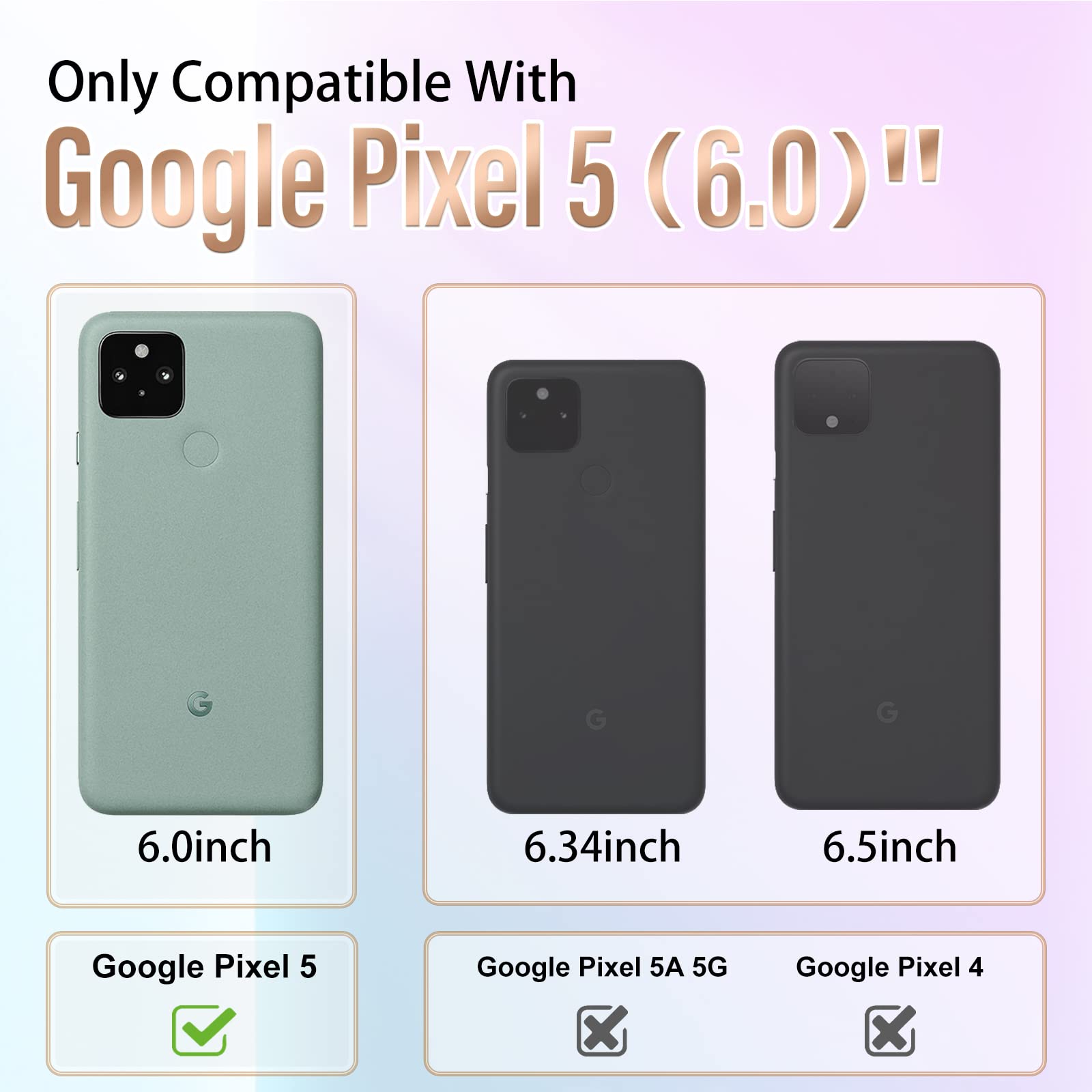 Amazon.com: Likiyami (3in1 for Google Pixel 5 Case Heart for Women