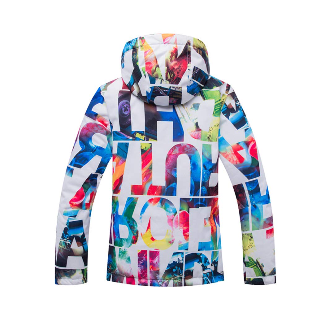 Veste de Ski Femme Chaude Imperméable pour Hiver - Blouson Sports d'Hiver et Loisirs à Motif Floral