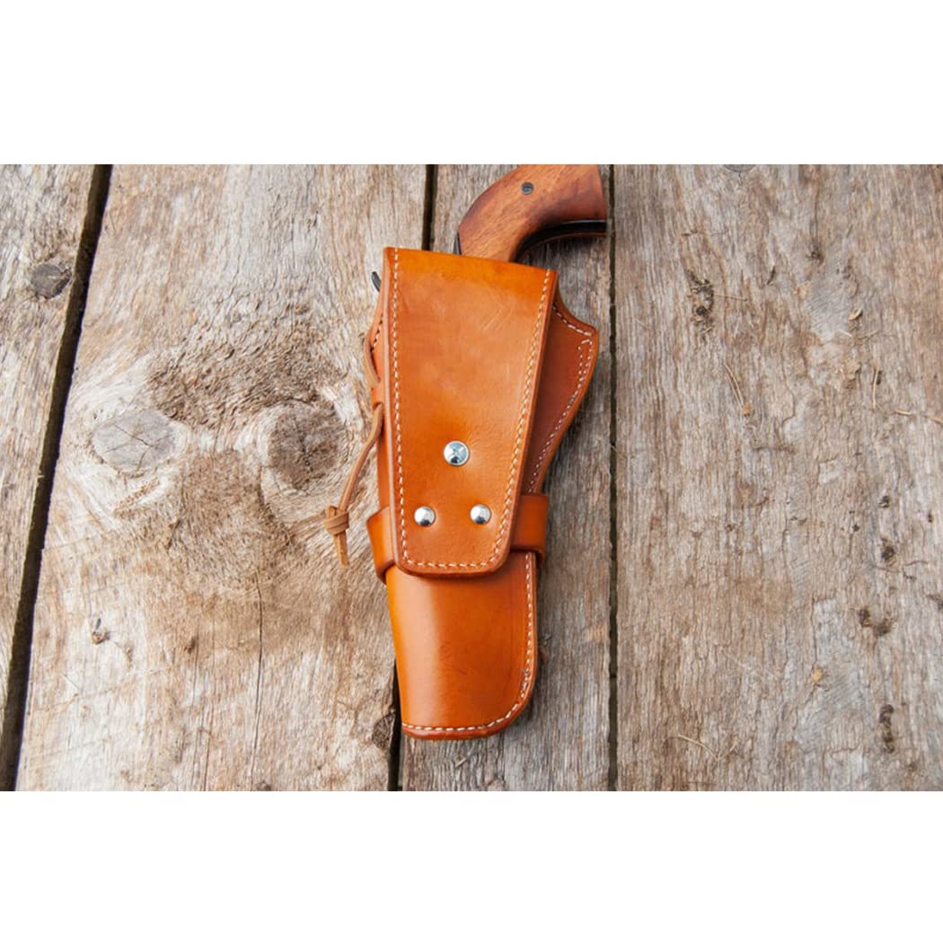 Średniowieczna kabura pistoletowa ze skóry PU, renesansowa piracka kabura skałkowa Western Cowboy Revolver Bag, do cosplayu, średniowieczny styl (czarny)