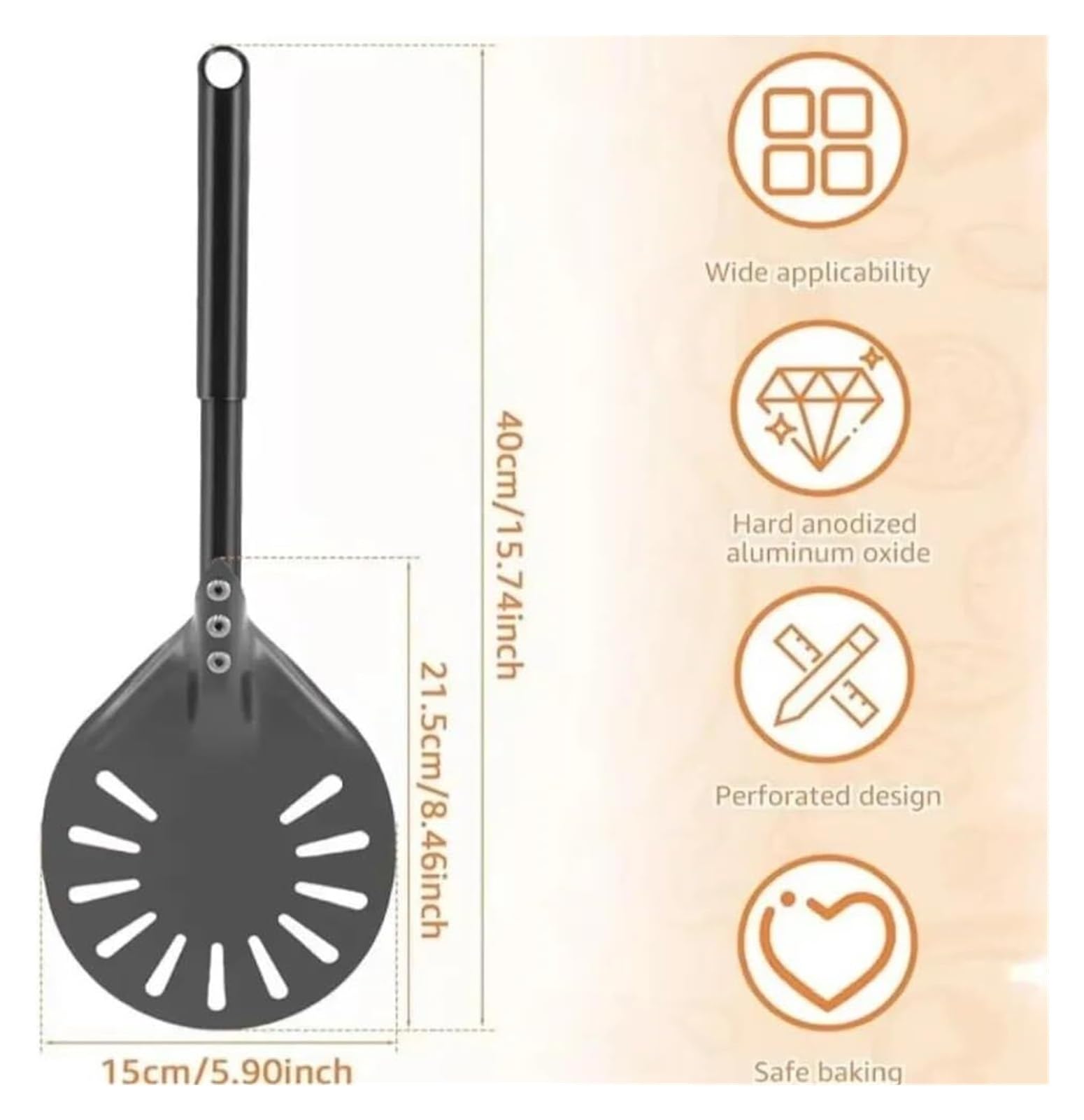 Pala for pizza in acciaio inox