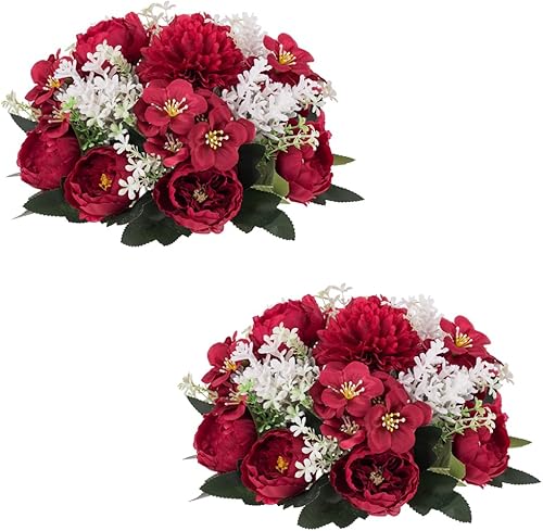 Miniatura 58 de Centros de mesa de bolas de flores para mesas: 10 piezas de flores blancas para centros de mesa, arreglos florales, centro de mesa para boda