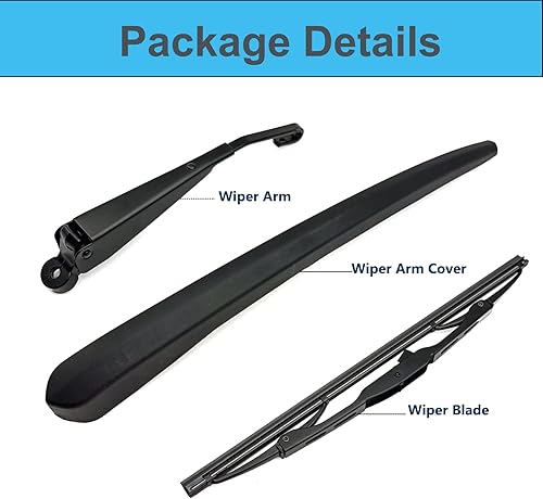 Miniatura 6 de Brazo y cuchilla de limpiaparabrisas trasero de repuesto para Cadillac SRX 2010-2016 y para Cadillac CTS 2010-2014, brazo y cuchilla del