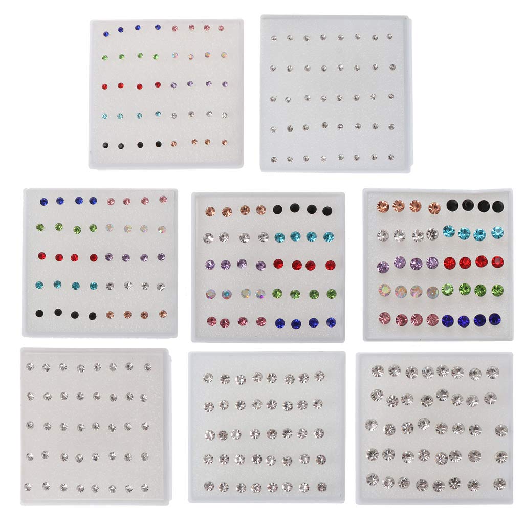 50 Paia di Orecchini in Plastica Trasparente Chiusure per Orecchie