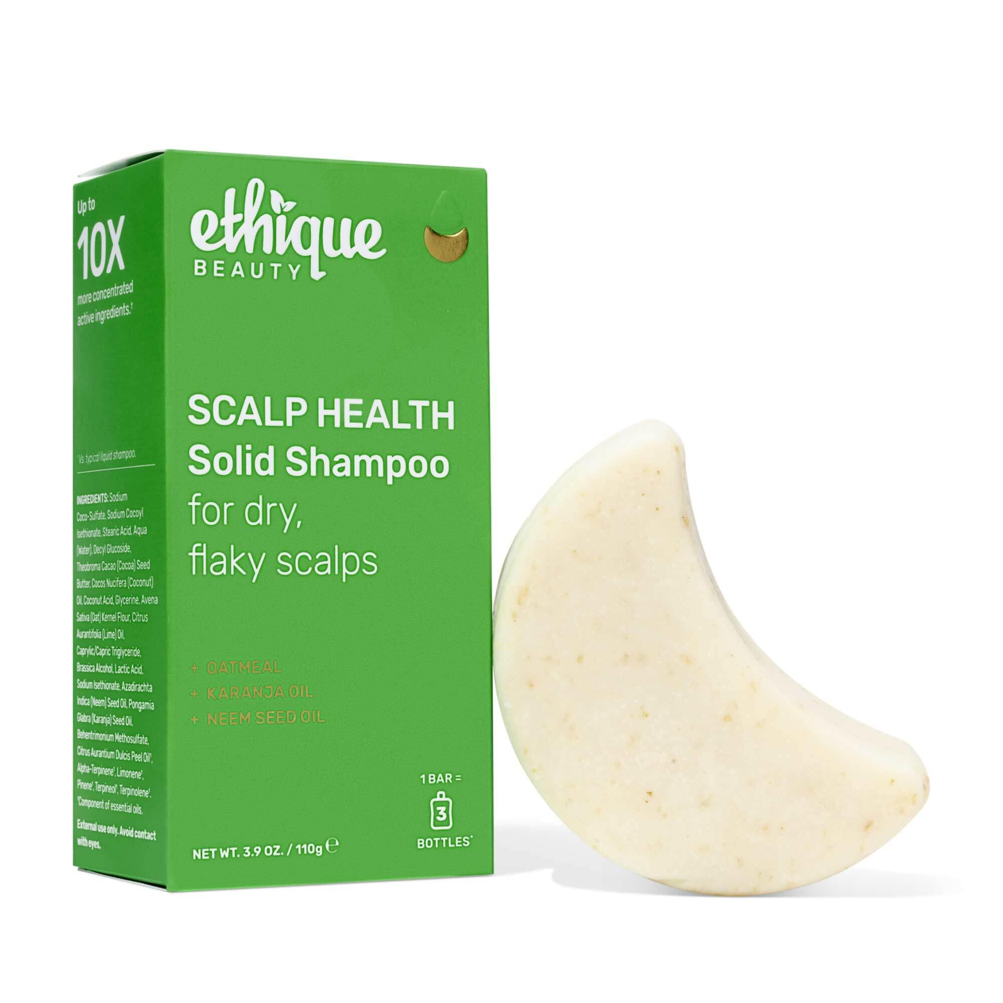 Ethique Scalp Health Shampoo Bar for itchy, dry, flaky scalps with Oatmeal - Plastic-Free, Vegan, Cruelty-Free, 3,88 oz - Formerly Heali Kiwi