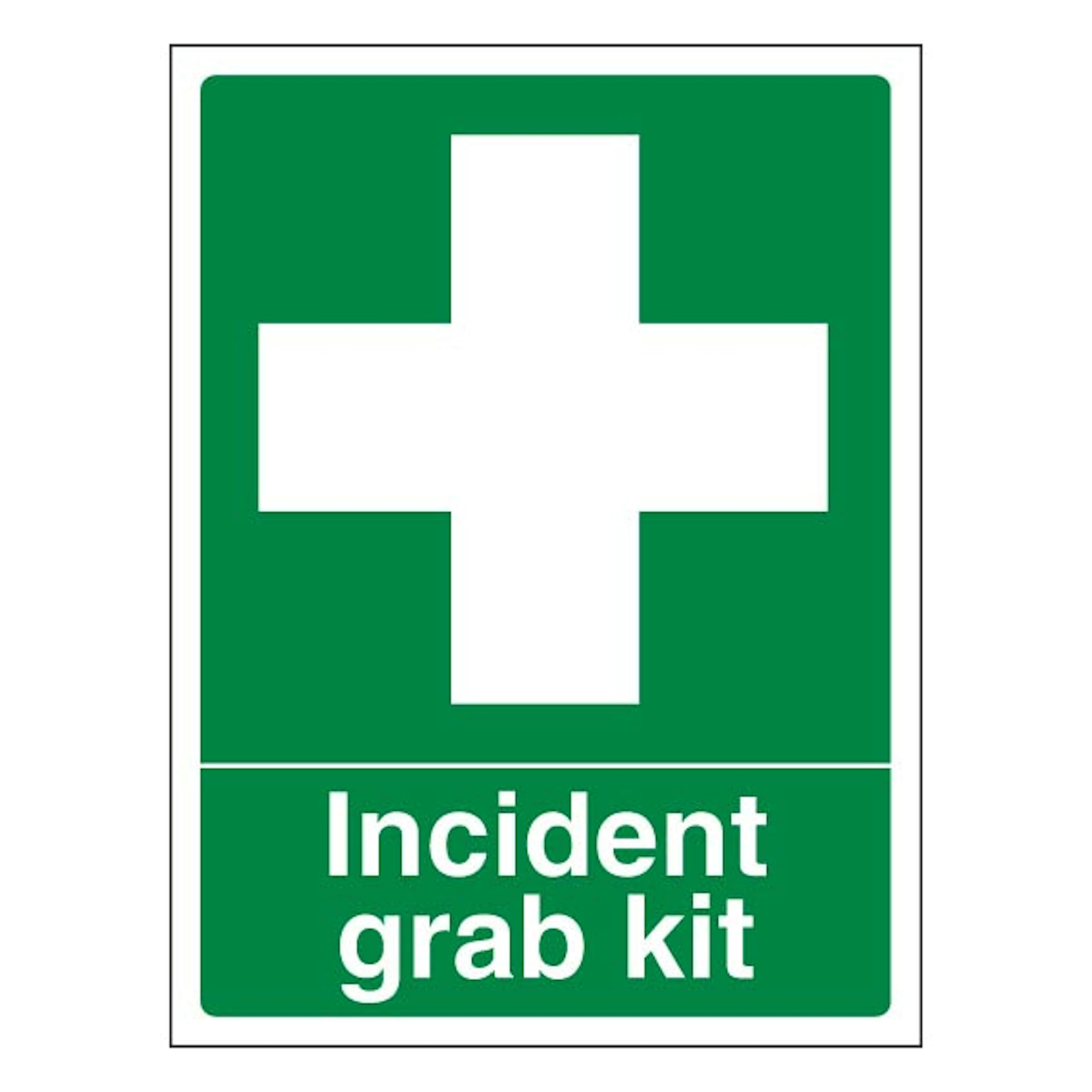 V Safety Incident Grab Kit - Portrait 200 x 300mm - 1mm Rigid Plastic