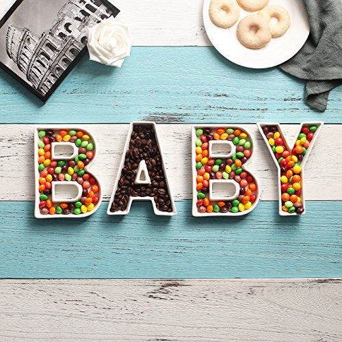 Coffeezone Ceramic Small Letter Dish & Plates For Candy / Nuts Ideas, Wedding Party Decor (Letter B) #TOP3