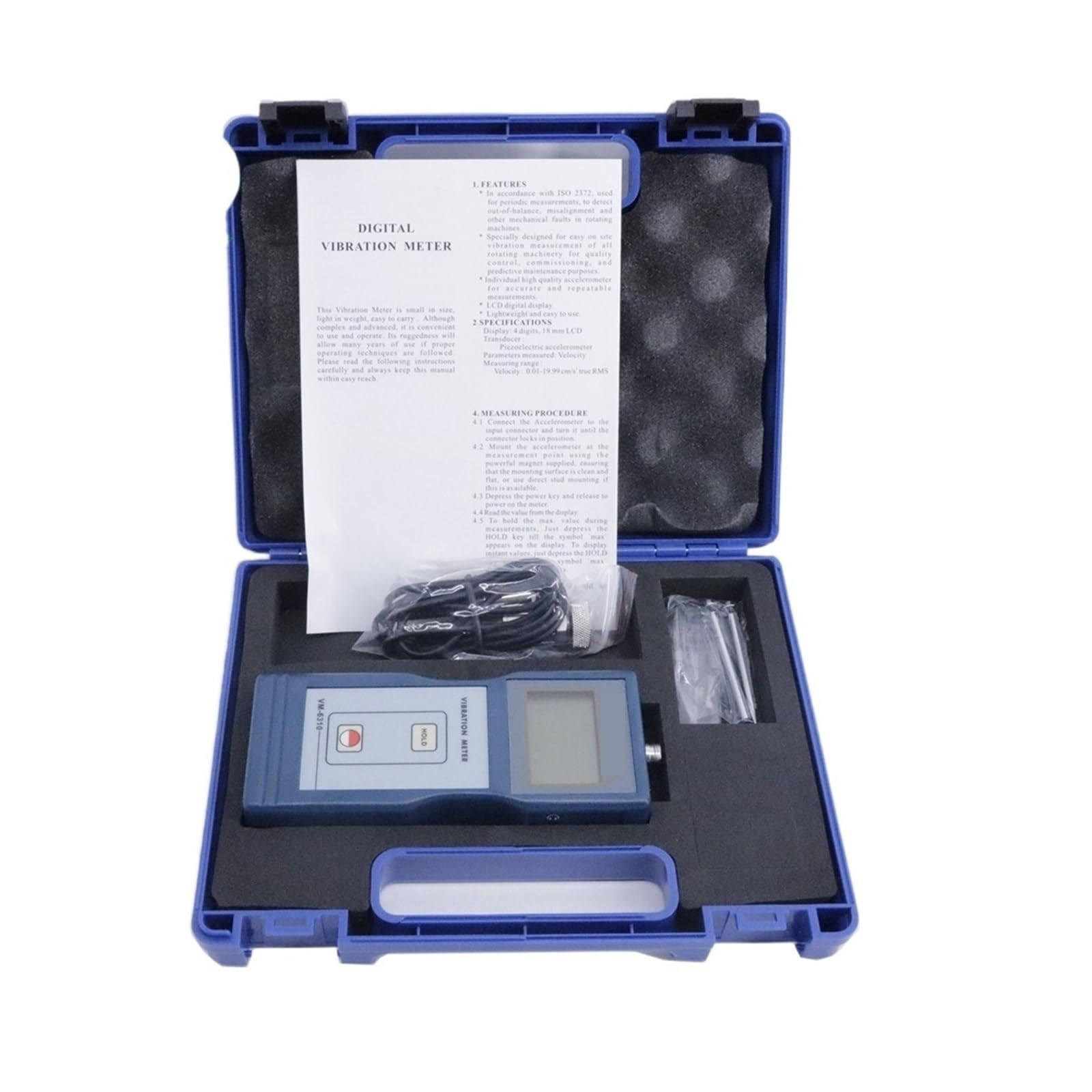 Misuratore di vibrazioni, Misuratore di vibrazioni VM6310 digitale Gau Analizzatore precisione VM-6310