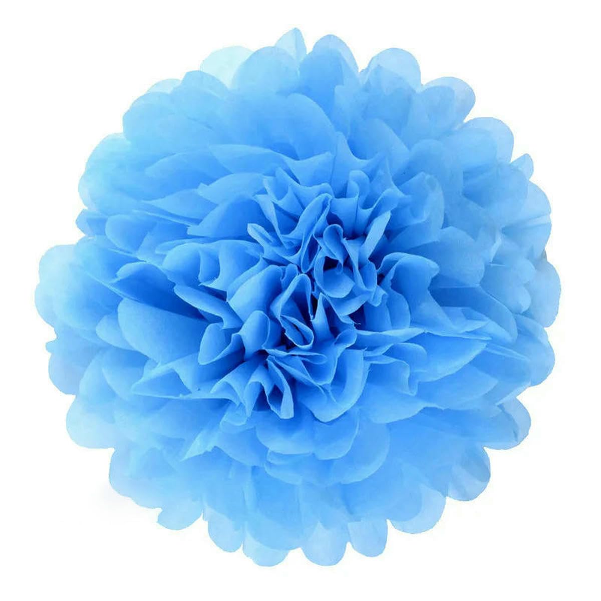 AYHTUD 5pcs 4 6 8 10 12 Inch Tissue Paper Pom Pom Poms Wedding Party Paper Pompom Flower for Wedding Decoration Pompoms Birthday Baby-blue-6 inch 15cm