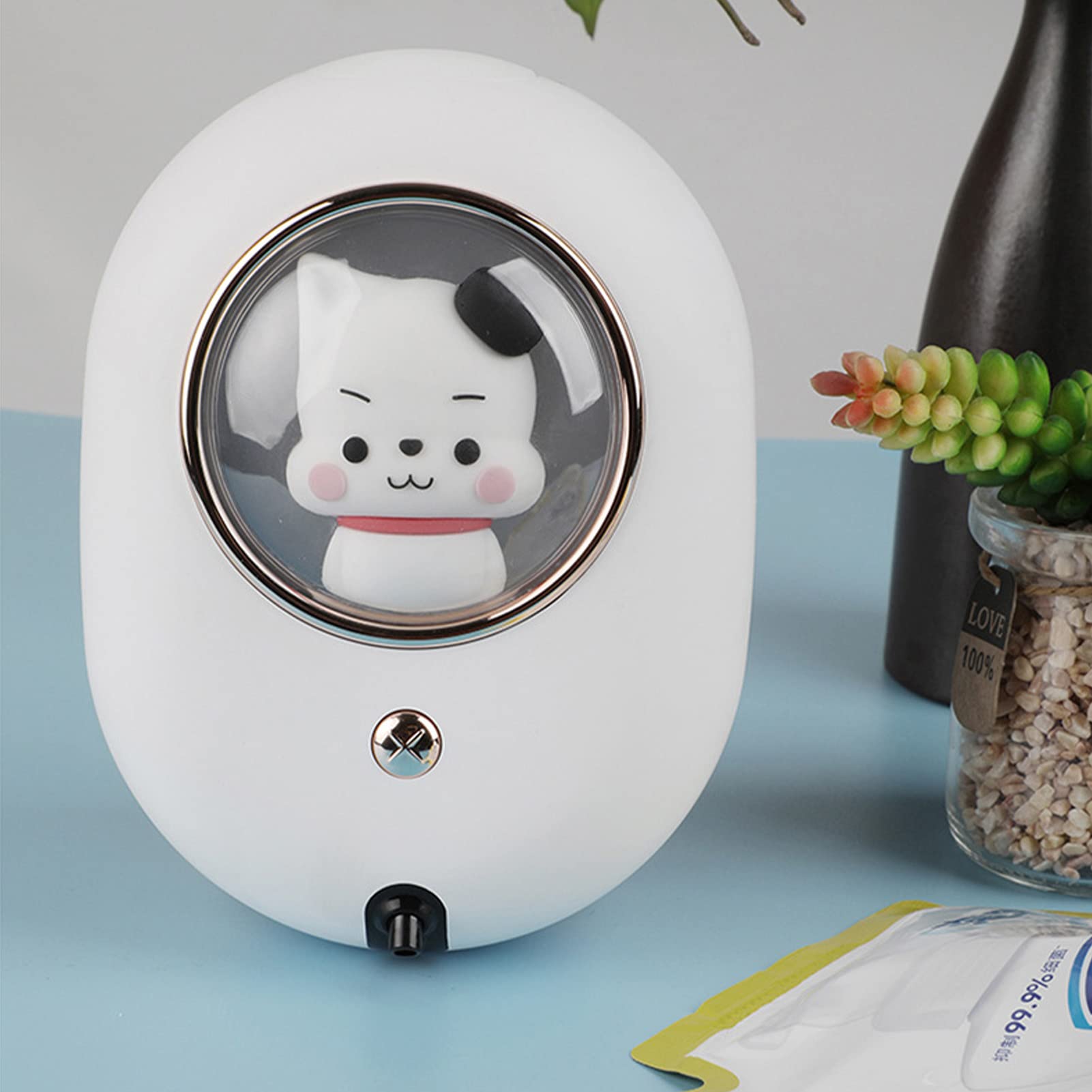 Eujgoov Capsule Rechargeable Capsule Auto Mur de Détection Mur Moussant Automatique Dispensateur avec Large Application pour Les Enfants et Les Adultes, adapté à la Douche, au Bureau, au Blanc