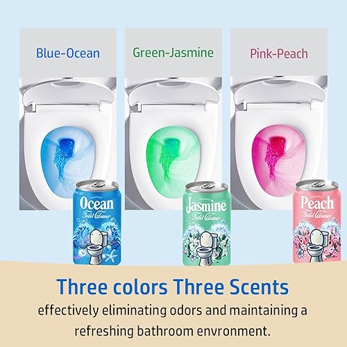 Miniatura 5 de Limpiador de inodoro en lata de bebida, pastillas de inodoro séptico en botellas, botella limpiadora automática de inodoro de larga duración, limpia