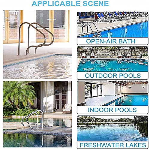 Barandal para piscina acero inoxidable 31.5" x 31.5" plata miniatura 7