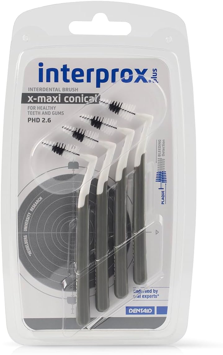 Interprox Plus X-Maxi Interdental Brushes Grey Pack of 4