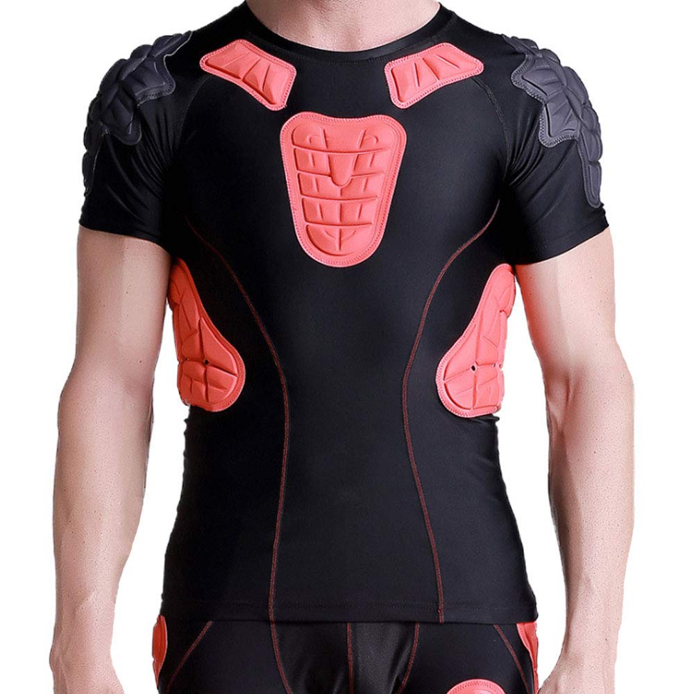 Protège-poitrine Baseball Jeunesse - Chemise Compression Rembourrée Avec Pads - Taille L Noir