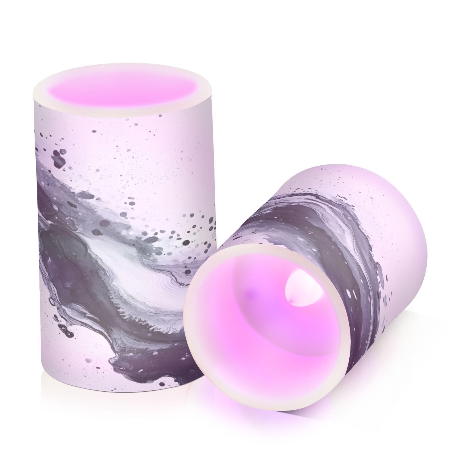 Mnsruu Flickering Flameless LED Candles with Remote Timer - Set of 2 Battery Operated Winter Home Decoration — view 52