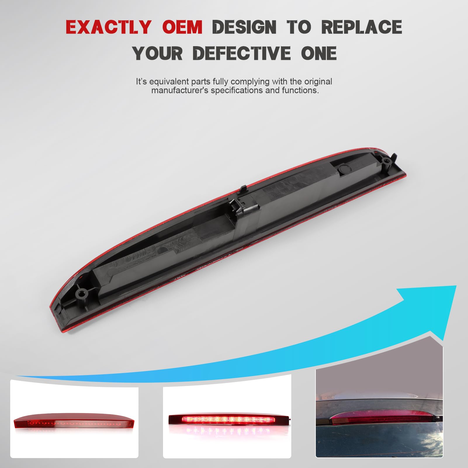 3ème Feu Stop LED Pour Renault Clio II 1998-2005 - Haute Montage, Référence 7700410753, Sécurité Renforcée