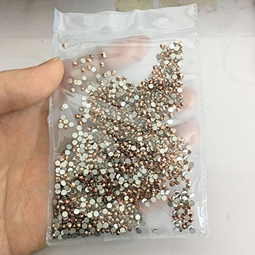 1440pcs SS10 Rose Gold Nail Gem Flat Back Nail Rhinestones Crystal Gem Non Hotfix Glitter DIY 3D Nails Art Stones Decoration Manicure Accessories