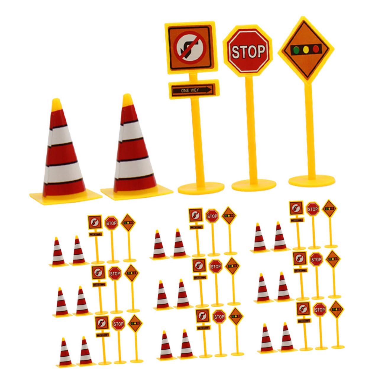 KOMBIUDA 10 Sets Road Sign Set Traffic Signs for Educational Play Safe Traffic Models for Imaginative Play