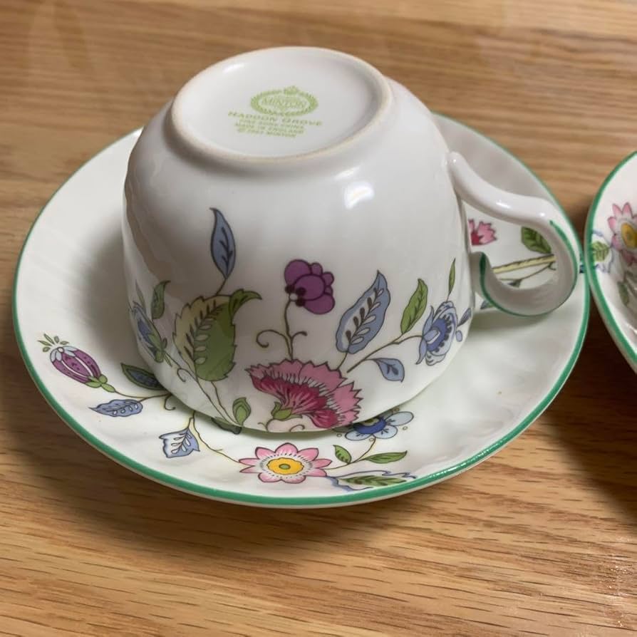 MINTON - MINTON  ハドンライズ ハドングローブ ティーカップ&ソーサー ペアセット Amazon.co.jp: 窯元ミントン カップ&ソーサー 2客セット