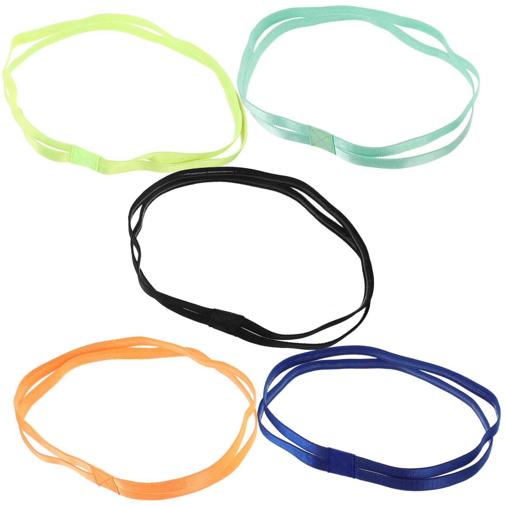 ibasenice Teiliges Yoga Stirnband rutschfeste Sport Haarbänder Bunten Farben Für Damen Und Herren Atmungsaktive Und Elastische Fitness Stirnbänder Für Workout Und Stücke * 2