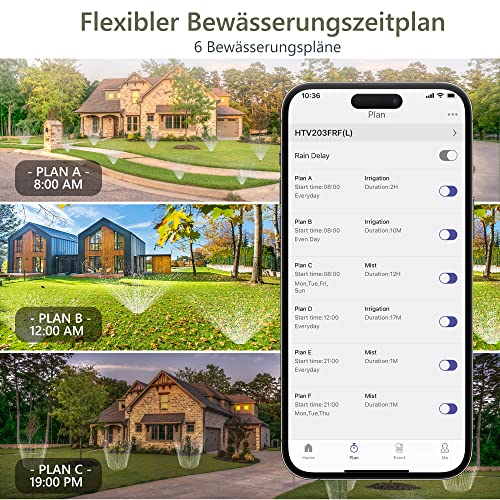 Bewässerungscomputer Diivoo WLAN für automatisierte Gartenbewässerung