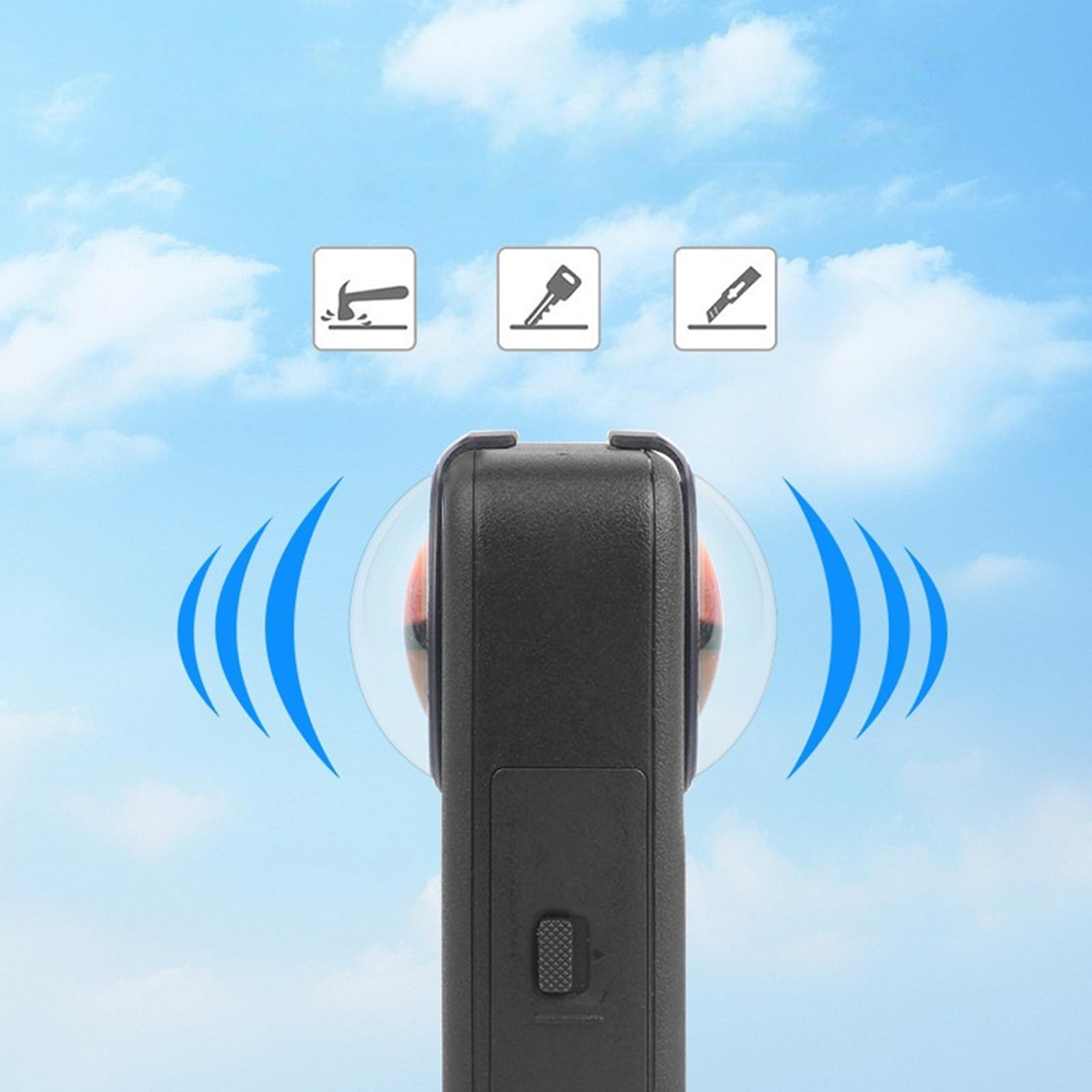 Sostituzione rimovibile della lente protettiva di facile installazione per la protezione di vetro degli accessori della macchina fotografica 360