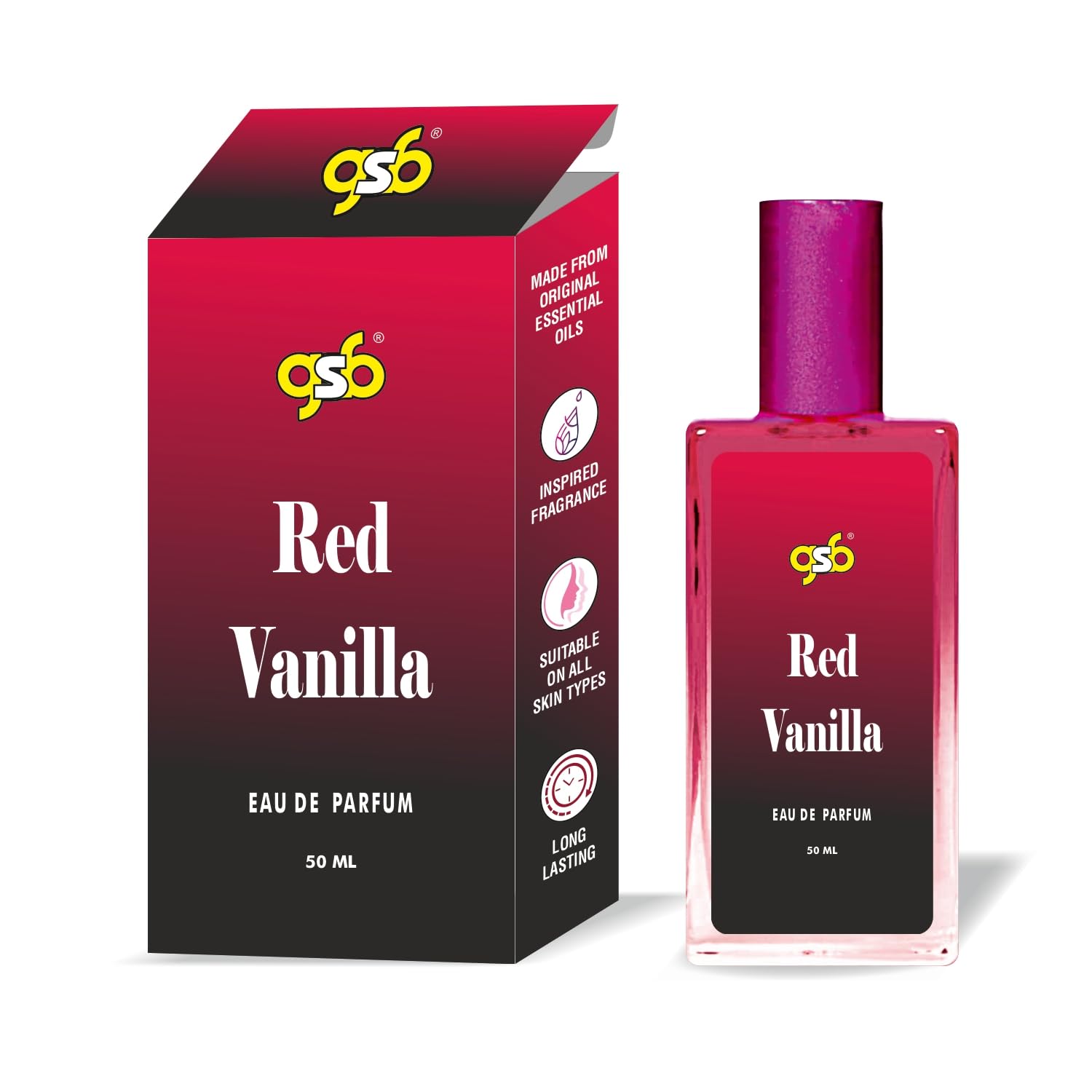 GSB Vanilla Eau De Parfum Inspired From Zrra Red Vanilla | Clone Fragrance | Designer EDP Spray For Men & Women | Luxury Perfume | Long Lasting | 50 ML