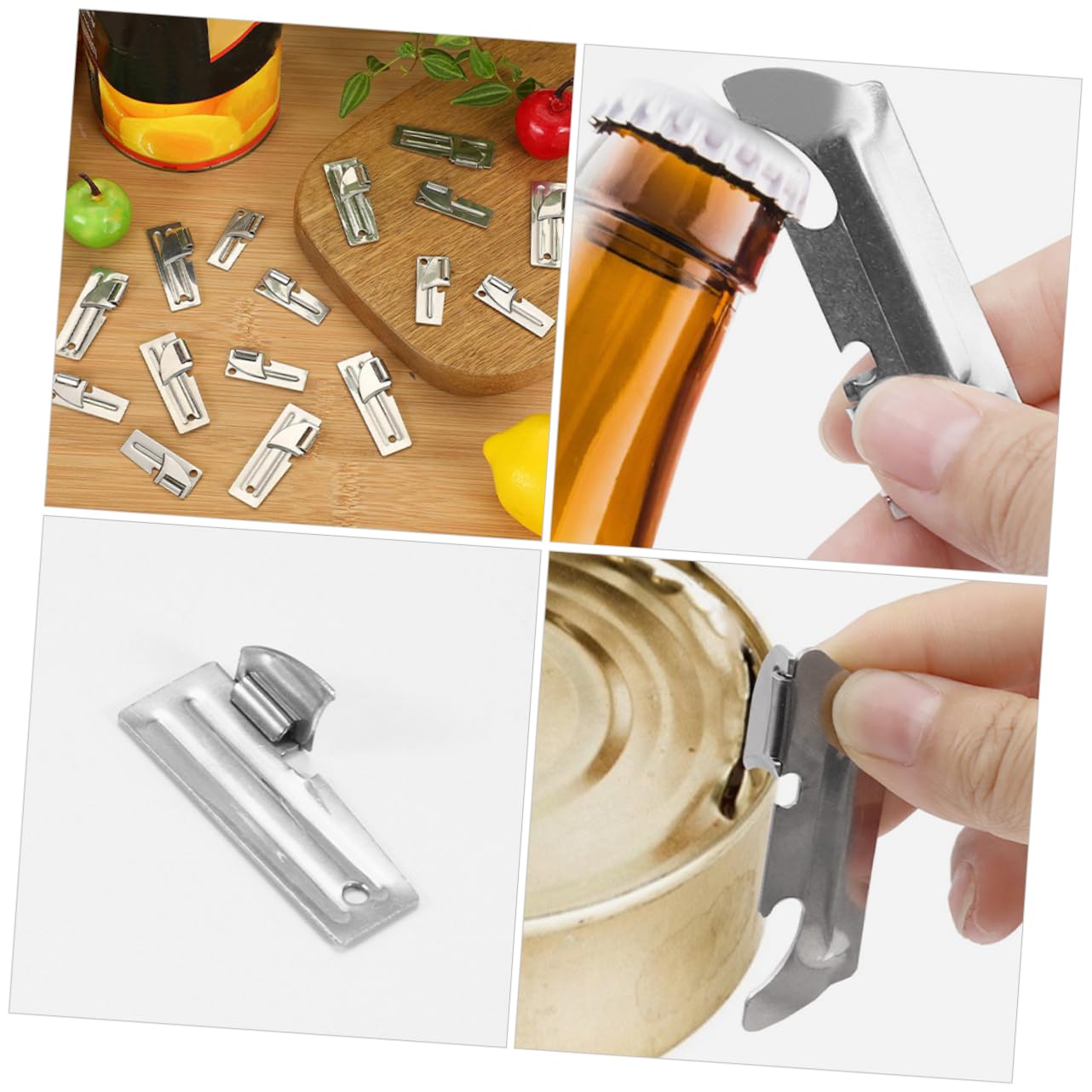 Amosfun 5 Juegos Abrelatas De Acero Inoxidable Abridor De Botellas De Contador De Cerveza Abrebotellas Automatico Abrebotellas Cerveza Destapador De Cerveza Abrelatas De Mano 10 Uds * 5
