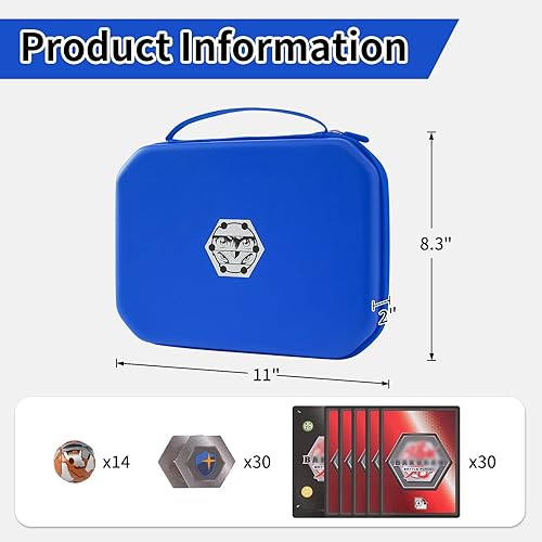 Miniatura 3 de Funda compatible con Bakugan, bolsa organizadora de juguetes para figuras, BakuCores, Armored Alliance, Geogan Rising con bolsillo de malla, soporte