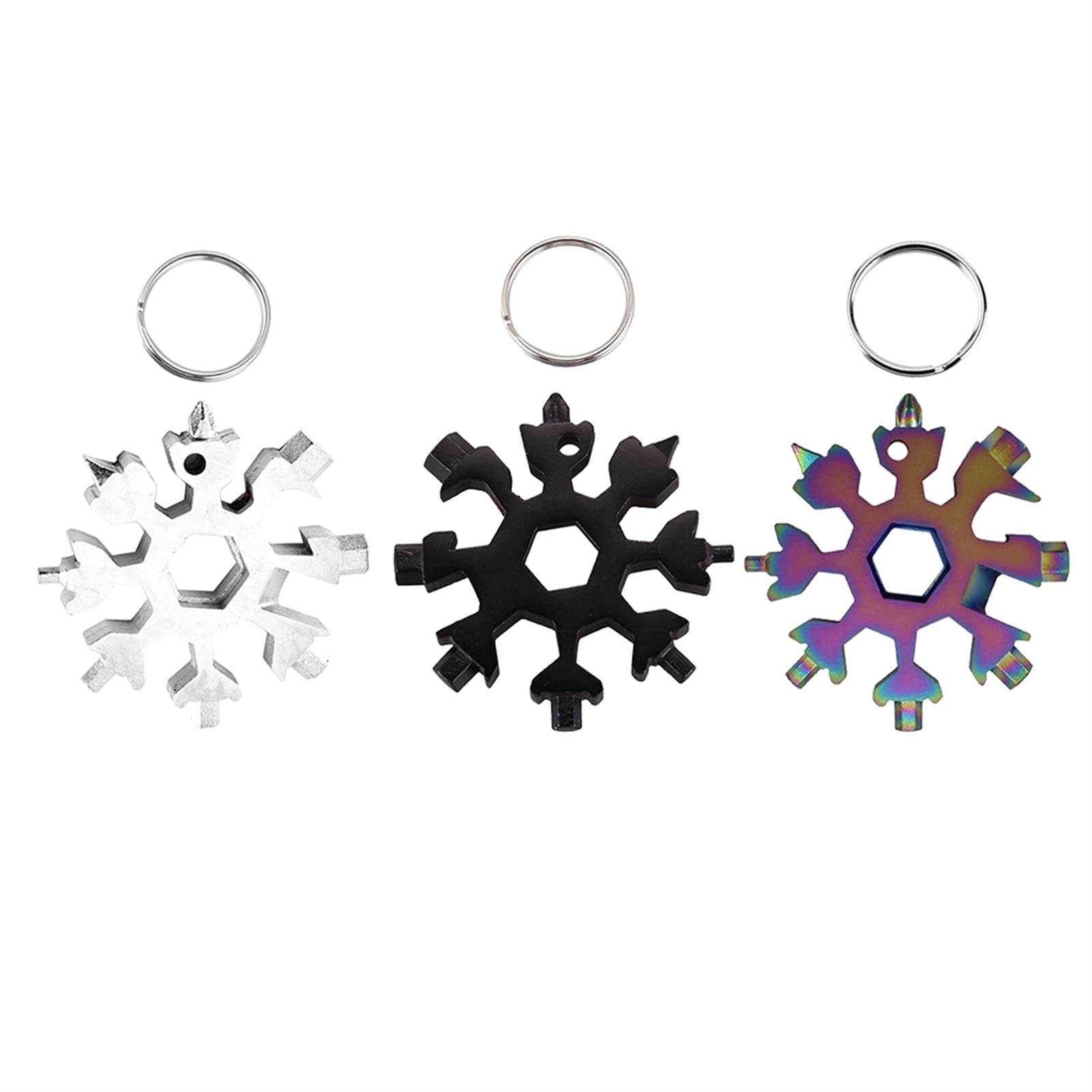 Schneeflocken-Schraubenschlüssel, Schneeflocken-Multitool, Schraubendreherschlüssel(18 in 1 Multicolor)