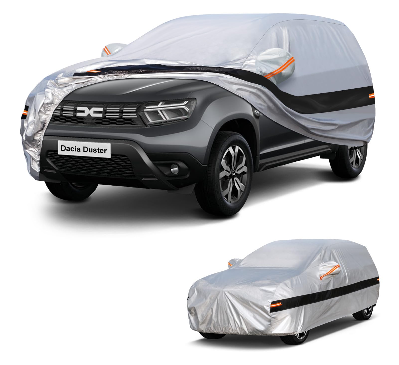 Holthly 10 strati Telo Copriauto SUV per Dacia Duster/Renault Duster(2010-2025),100% copertura auto impermeabile,Telo Copri Auto per Esterno,impermeabile,protezione UV,antivento,antipolvere.