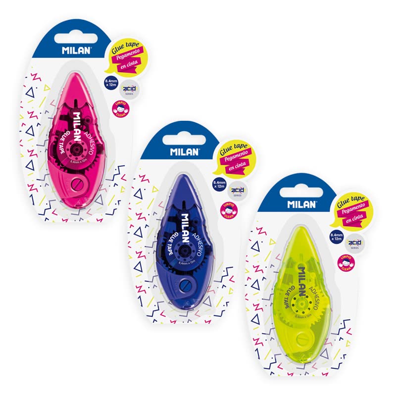 Milan 44GT12 Tape Glue, Width 0.3 inches (8.4 mm), Set of 12