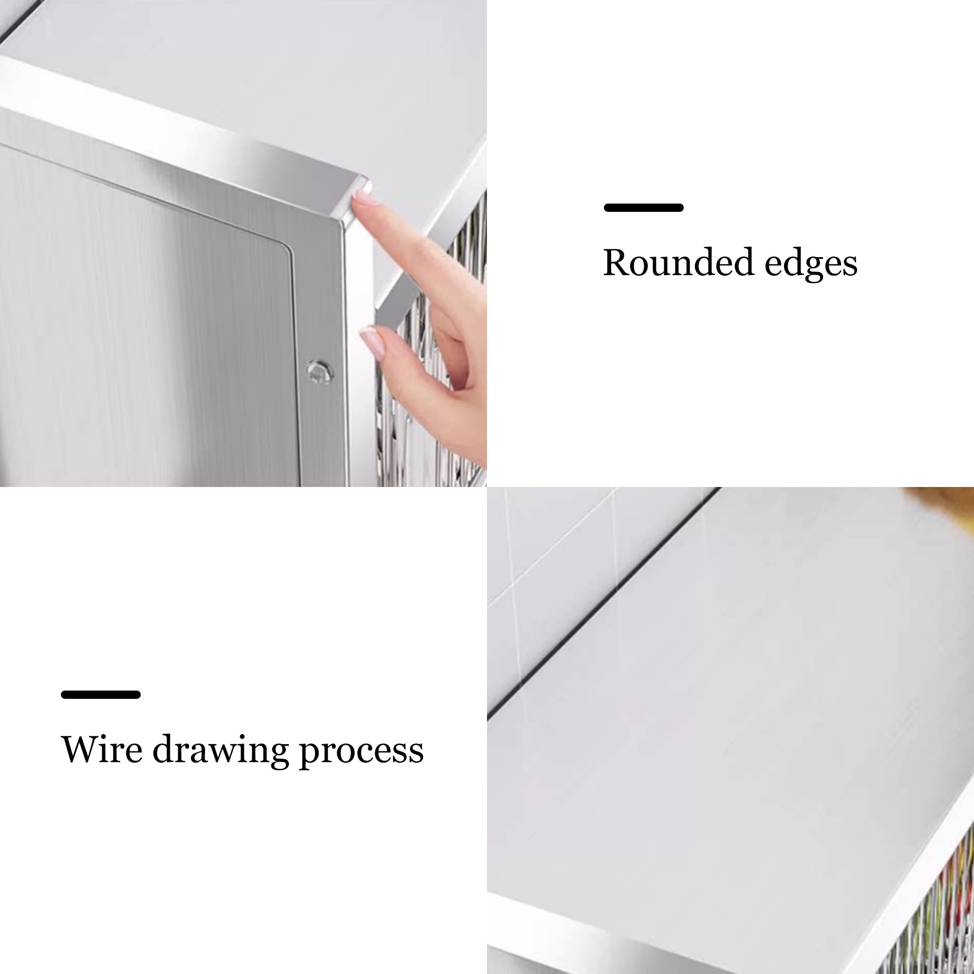Pensile da Cucina con Ganci, armadietti a Muro in Acciaio Inox, Porta spezie, pensili sospesi, scaffale a Muro per Bagno e Cucina, 39,4x12,6x18,1 Pollici (Dimensioni 31,5x12,6x18,1 Pollici)