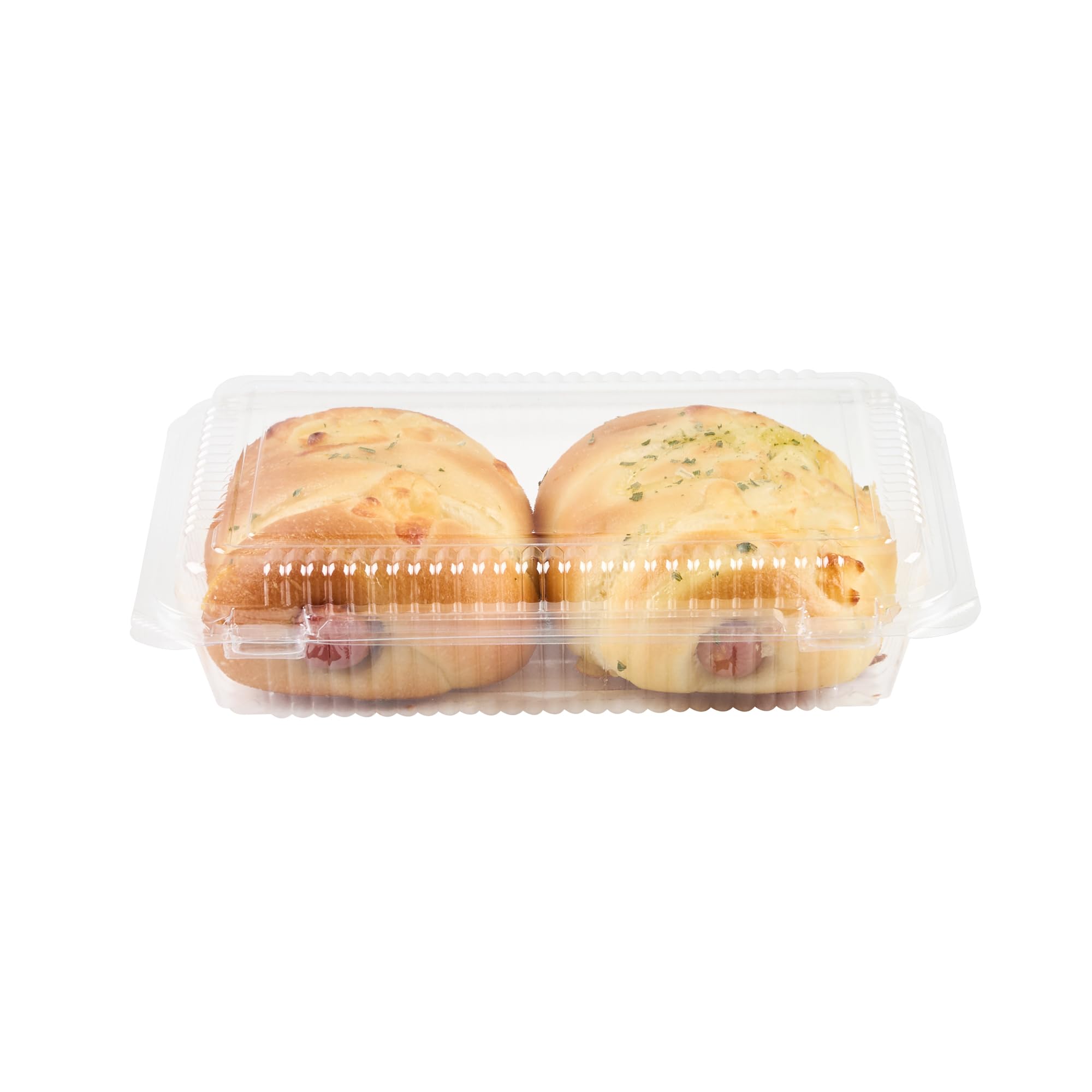 Restaurantware Thermo Tek - Contenedores de alimentos de 7.5 x 5.24 x 1.7 pulgadas, 100 recipientes rectangulares de concha - Contenedores de plástico transparente duraderos, resistentes, para