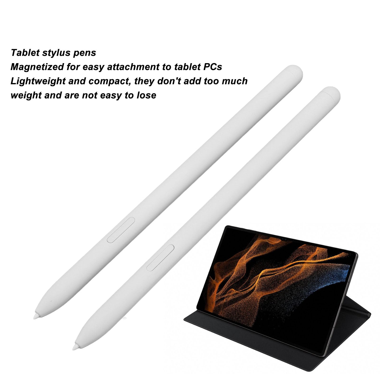 Generic Sostituzione Tab S9 Tablet Stylus Touchscreen Magnetico Stilo, 4096 Sensibilità Alla Pressione dei Livelli per Tab S9/ Ultra/Fe, Materiale Plastico (WHITE)