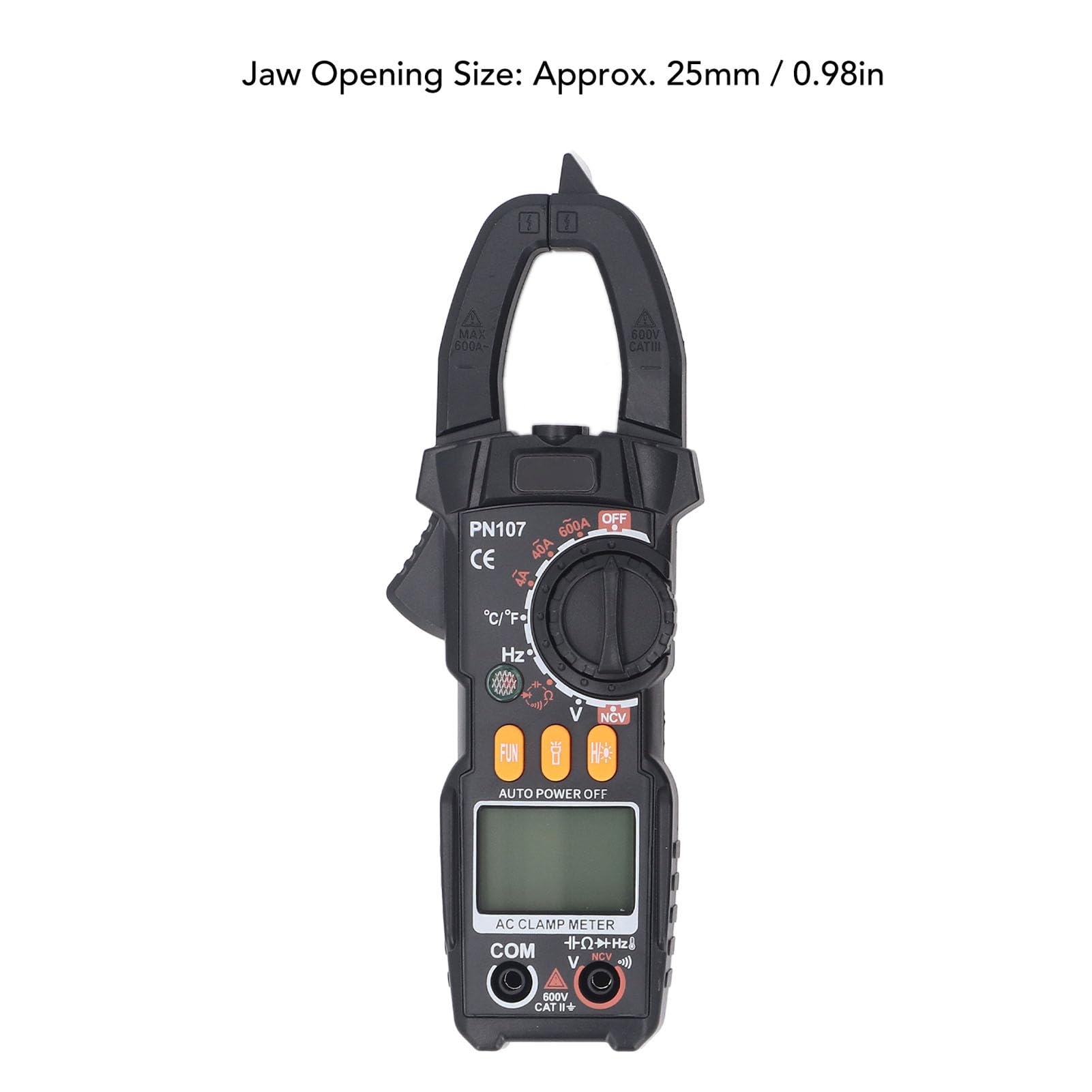 Digital Clamp Multimeter Clamp Measurement NCV Detection Backlit Display for Electrician