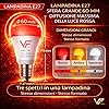 VERLSA Lampada Luce Rossa Melatonina con 3 sfumature- E27-7w - lampada luce melatonina 625nm, ambra 1600k e bianco 4000k - Luce rossa Notturna Rilassante, Bilancia il Ritmo Circadiano (1, E27)