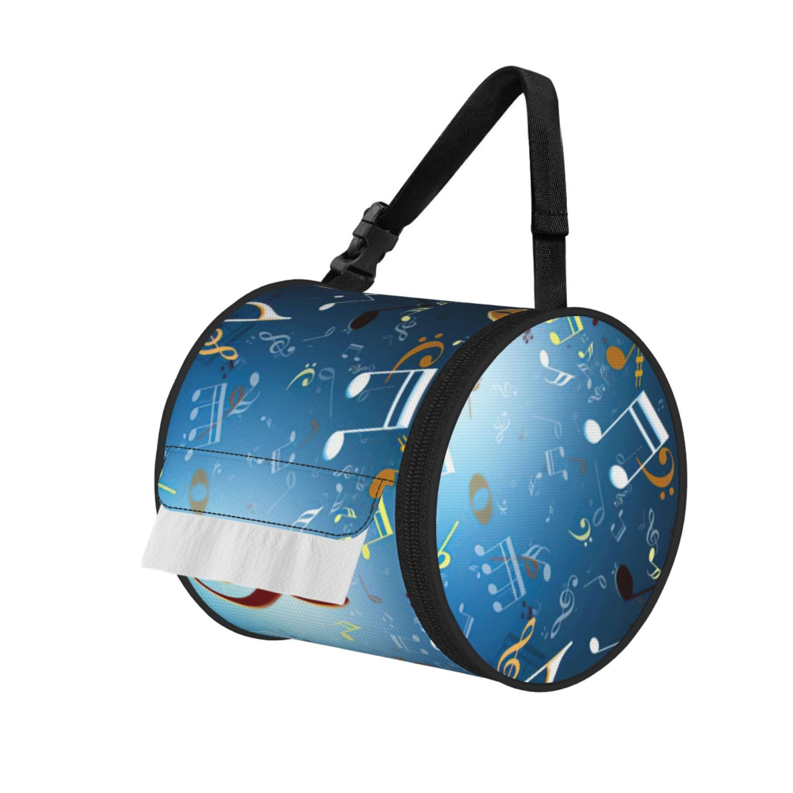 Note Print Fashion Tissues Organizer Box, Hanging Tissue Holder For Purse Coins For Car Office Daily Outing