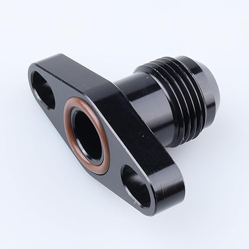 Miniatura 2 de Brida de drenaje turbo de aluminio AN10 macho 1.496 in apto para GTX, serie G, negro